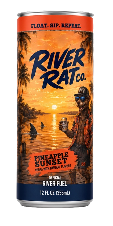The River Rat Co. Pineapple Sunset can